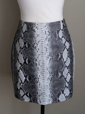 Idem Ditto faux leather snakeskin mini skirt